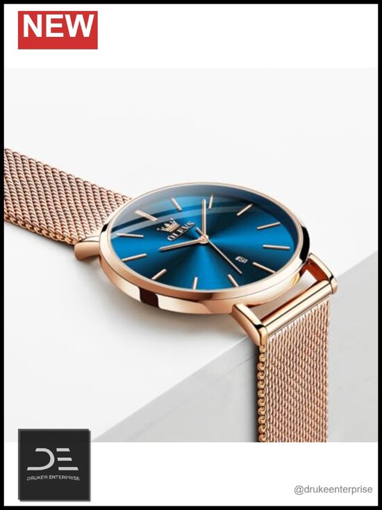 Women\'s Thin Minimalist Watch with Leather Band Water Resistant Quartz Analog main image 5